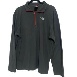 The North Face Men’s Gray Quarter Zip Fleece- Size Large-Outdoor Layering